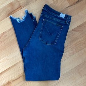Hudson frayed-leg denim